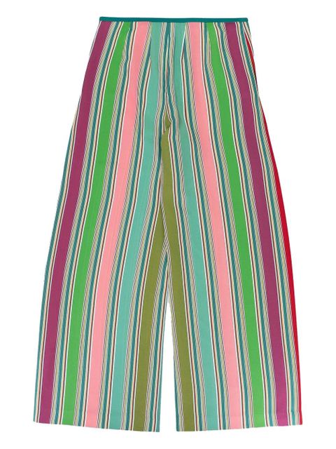 Loro Piana multicolour silk wide-leg pants - Green - zdjęcie produktu nr 2