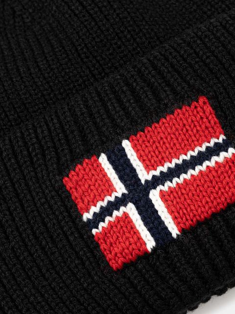 Napapijri czapka z domieszką wełny F-Evei kolor czarny NP0A893P9411