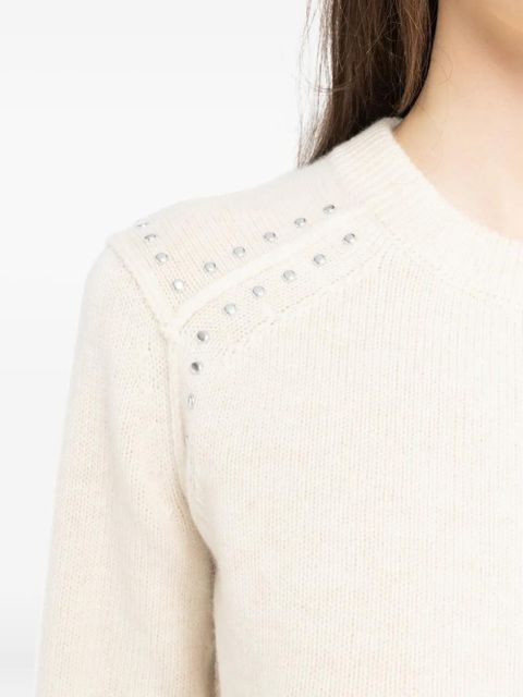 Zadig&Voltaire embellished crew-neck sweater - White
