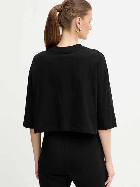 Armani Exchange t-shirt bawełniany damski kolor czarny XW001080 AF10356