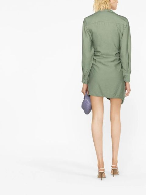 Jacquemus La Robe Bahia draped shirtdress - Green