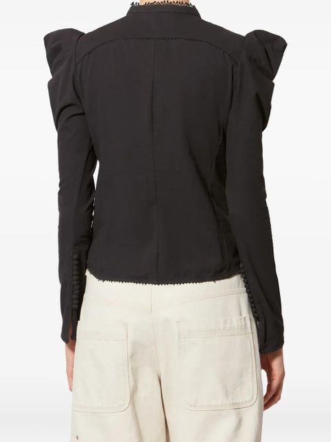 ISABEL MARANT Calina ruffled buttoned shirt - Black