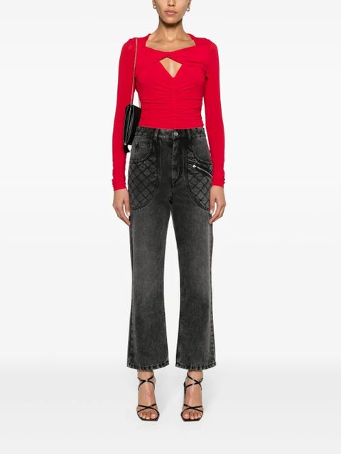 ISABEL MARANT Vandalia ruched blouse - Red