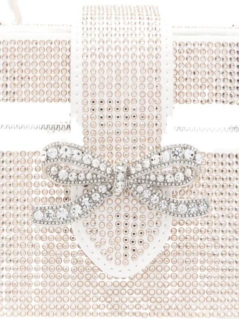 Self-Portrait crystal-embellished mini bag - Neutrals