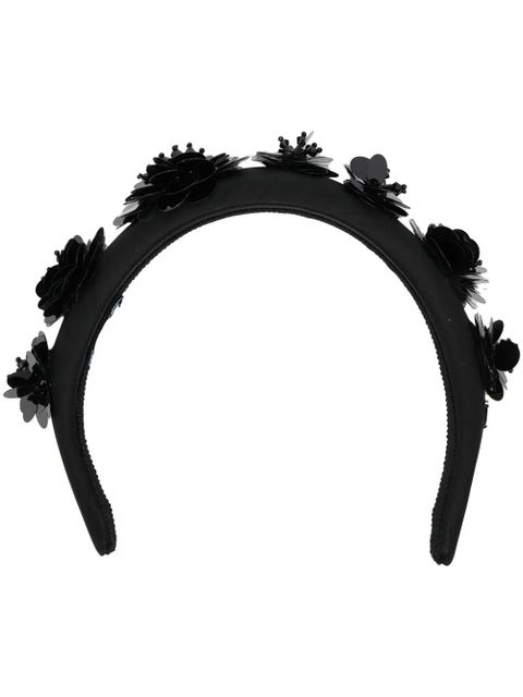 Prada floral-embellished hairband - Black - zdjęcie produktu nr 1