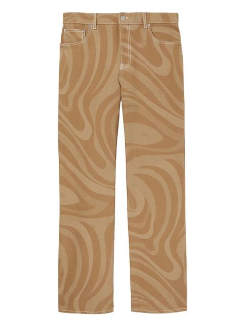 PUCCI Marmo-print straight-leg trousers - Neutrals - zdjęcie produktu nr 1