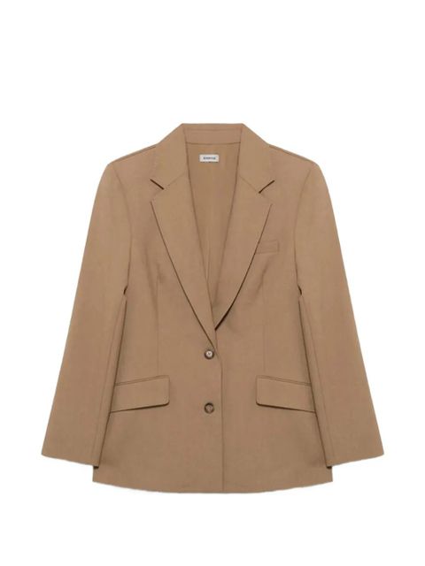 Simkhai notched collar pleated blazer - Brown - zdjęcie produktu nr 1