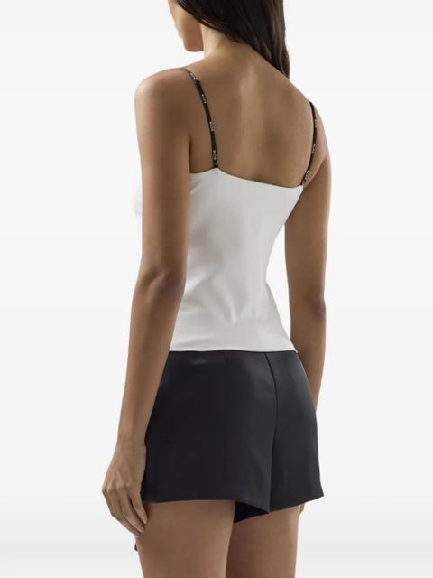 GCDS logo-strap tank top - White