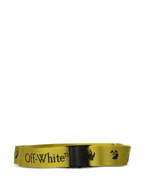 Off-White logo-print belt - Yellow - zdjęcie produktu nr 1