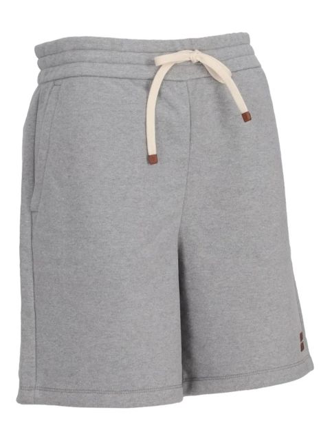 Miu Miu logo-embroidered fleece shorts - Grey - zdjęcie produktu nr 2