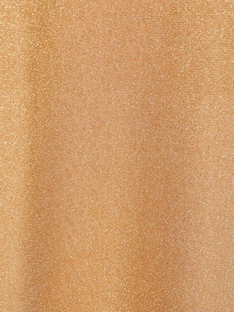 Oséree semi-sheer metallic-threading dress - Gold