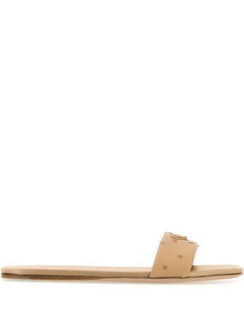 Prada studded leather sandals - Neutrals - zdjęcie produktu nr 1