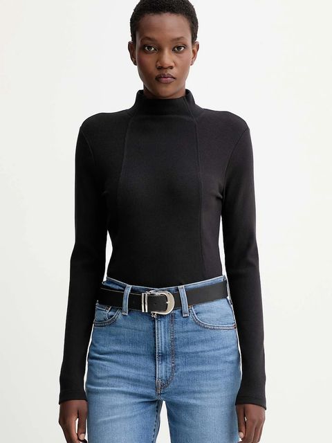 G-Star longsleeve 0 kolor czarny z półgolfem D26905.E136 - zdjęcie produktu nr 1