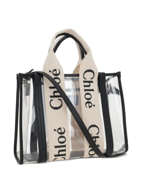 Chloé small Woody tote bag - White