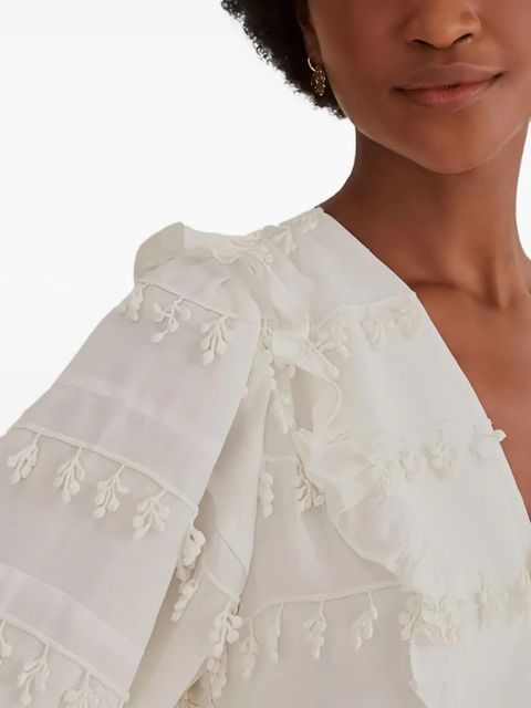 FARM Rio ruffles trim dress - White