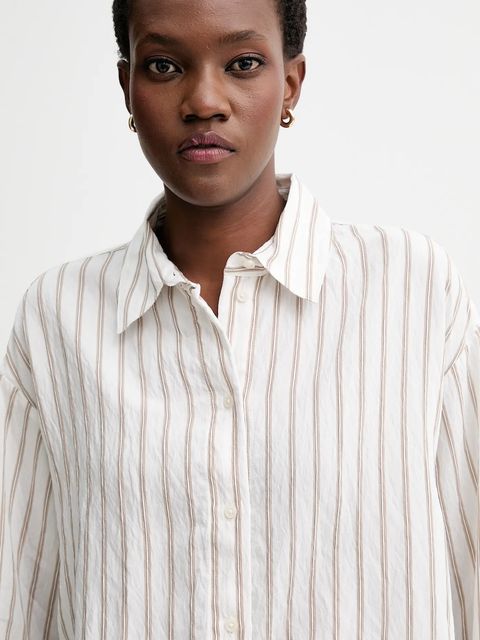 Marc O'Polo koszula damska kolor biały relaxed z kołnierzykiem klasycznym 510090542267