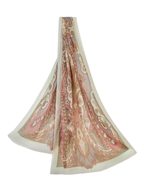 ETRO paisley-print silk scarf - Neutrals