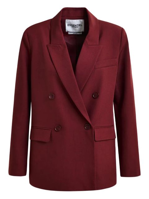 Essentiel Antwerp double-breasted padded-shoulder blazer - Red - zdjęcie produktu nr 1
