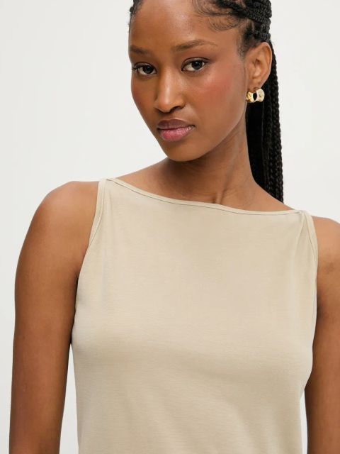 Answear.LAB bluzka i spódnica damski kolor beżowy