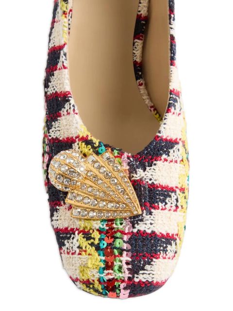 Valentino Garavani 60mm Adamantine sequin-embellished pumps - Neutrals