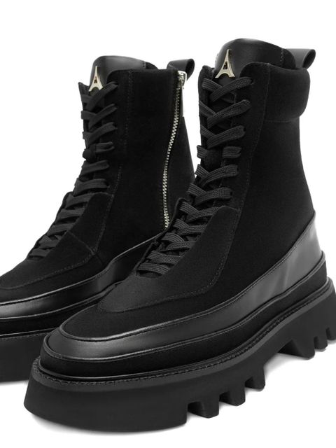Manière De Voir eiffel zip combat boots - Black