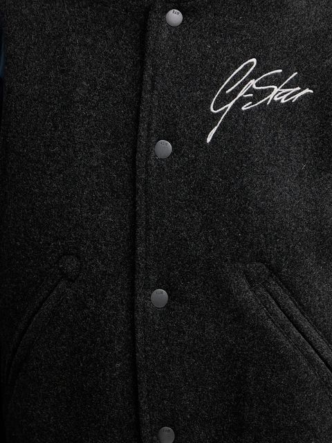 G-Star kurtka bomber z dodatkiem wełny kolor szary przejściowa D27339-E155