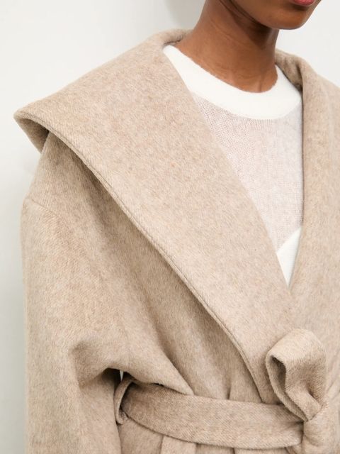 Answear.LAB płaszcz wełniany kolor beżowy