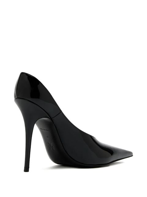 Amina Muaddi 105mm leather pumps - Black