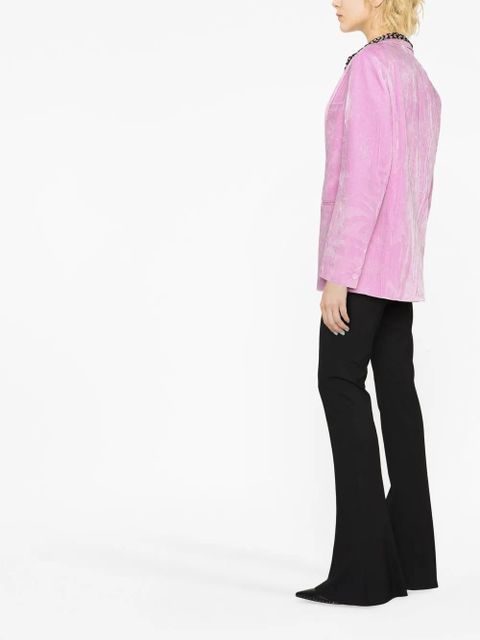 ETRO paisley-print velvet blazer - Pink - zdjęcie produktu nr 2