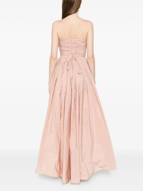 PINKO strapless ruched asymmetric midi dress