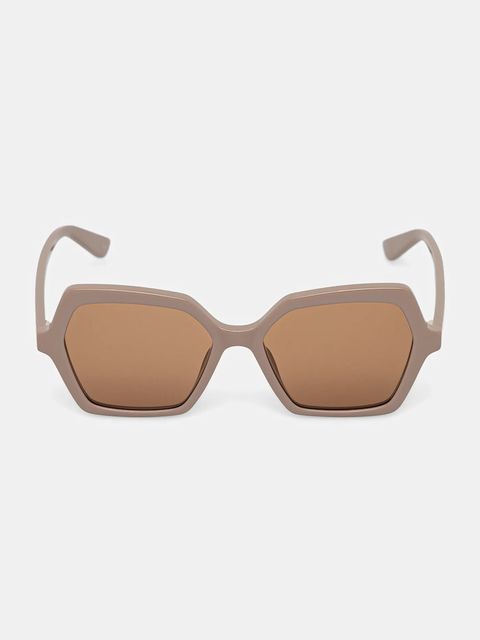 Alexander McQueen okulary przeciwsłoneczne damskie kolor beżowy AM0537S - zdjęcie produktu nr 2