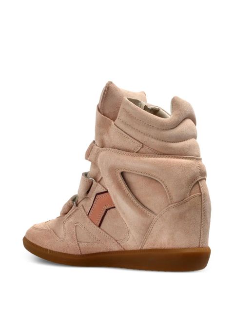 ISABEL MARANT Bekett cut-out touch-strap sneakers - Neutrals