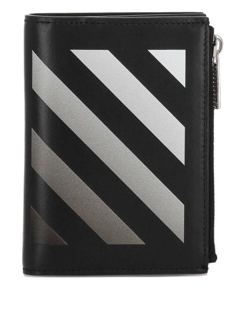 Off-White Diag-stripe-print wallet - Black