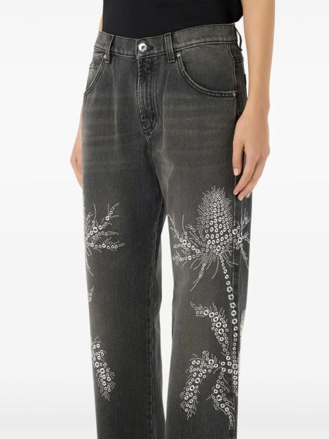 Blumarine eyelets-embellishment jeans - Grey
