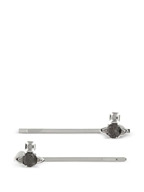 Vivienne Westwood logo-detail brooches - Silver - zdjęcie produktu nr 1