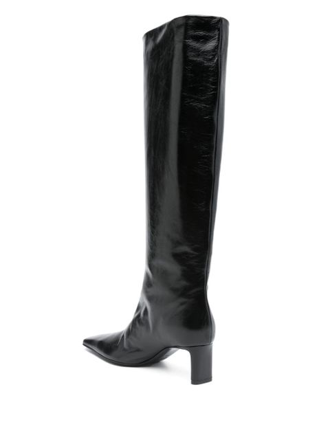 KHAITE 55mm Ona knee-high boots - Black