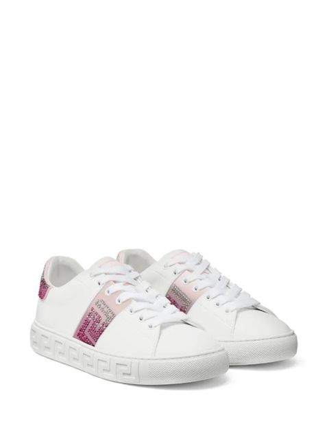 Versace Greca crystal-embellished sneakers - White - zdjęcie produktu nr 2