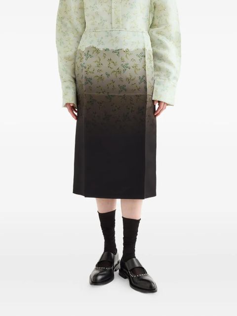 Jil Sander gradient floral-printed midi skirt - Green - zdjęcie produktu nr 2