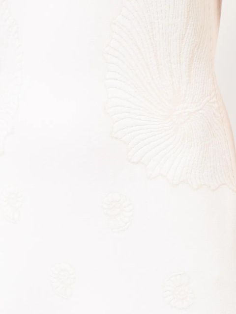 Alexander McQueen shell embroidered mini dress - White