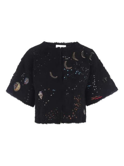 Valentino Garavani embroidered short-sleeved jacket - Black - zdjęcie produktu nr 1
