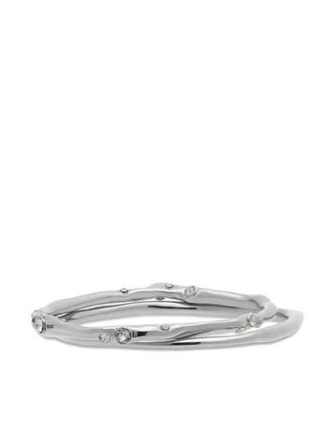 DRIES VAN NOTEN crystal-embellished bracelet (set of two) - Silver - zdjęcie produktu nr 1