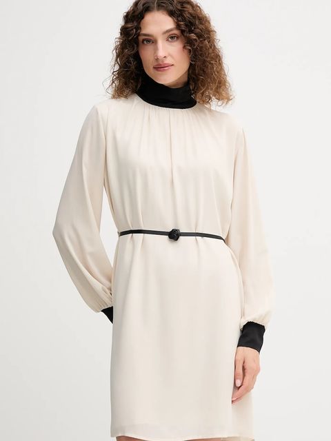 Gaudi sukienka kolor beżowy mini rozkloszowana 521FD15018 - zdjęcie produktu nr 1