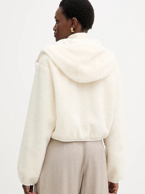 Pinko kurtka z dodatkiem wełny damska kolor beżowy przejściowa oversize 105975 A2YV