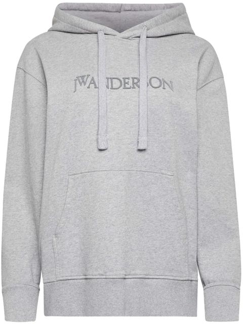 JW Anderson logo-embroidered hoodie - Grey - zdjęcie produktu nr 1