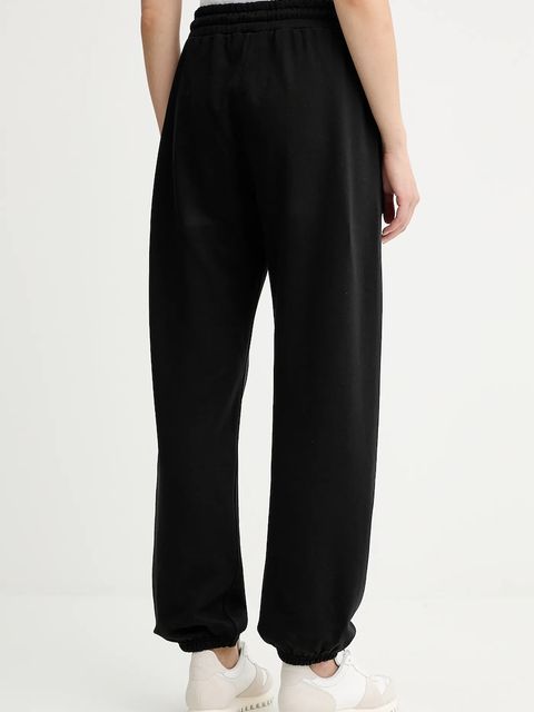 Calvin Klein spodnie dresowe damskie kolor czarny z aplikacją LV044D205G