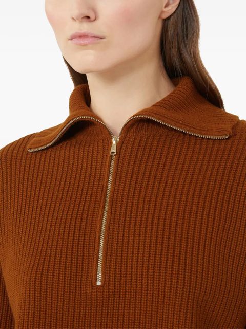 Max Mara zip-detail sweater - Brown