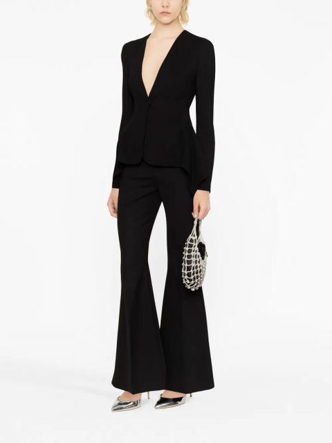 Blumarine draped single-breasted cady blazer - Black