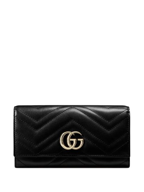 Gucci GG Marmont chevron logo wallet - Black - zdjęcie produktu nr 1
