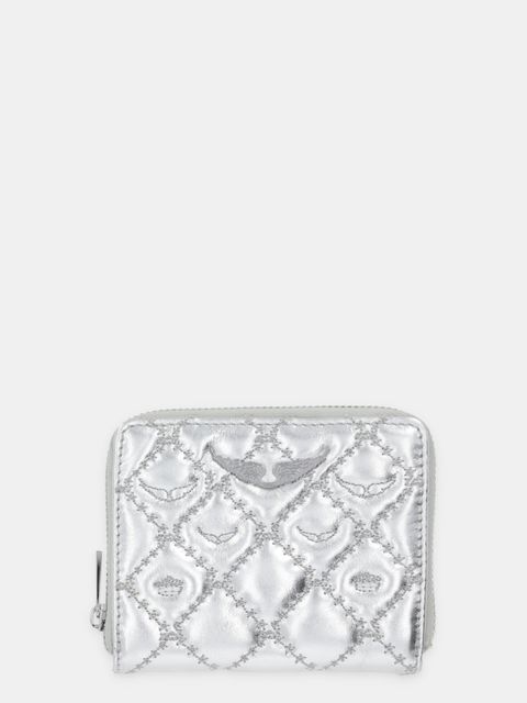 ZADIG&VOLTAIRE portfel skórzany damski kolor srebrny LWSG03721 - zdjęcie produktu nr 1
