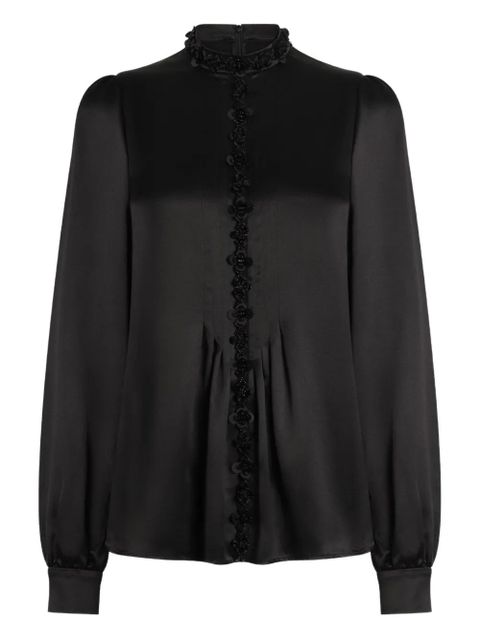 Dolce & Gabbana silk satin blouse - Black - zdjęcie produktu nr 1